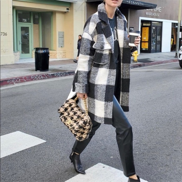 Anine Bing Maeve Buffalo Check Winter Jacket - Picture 2 of 8